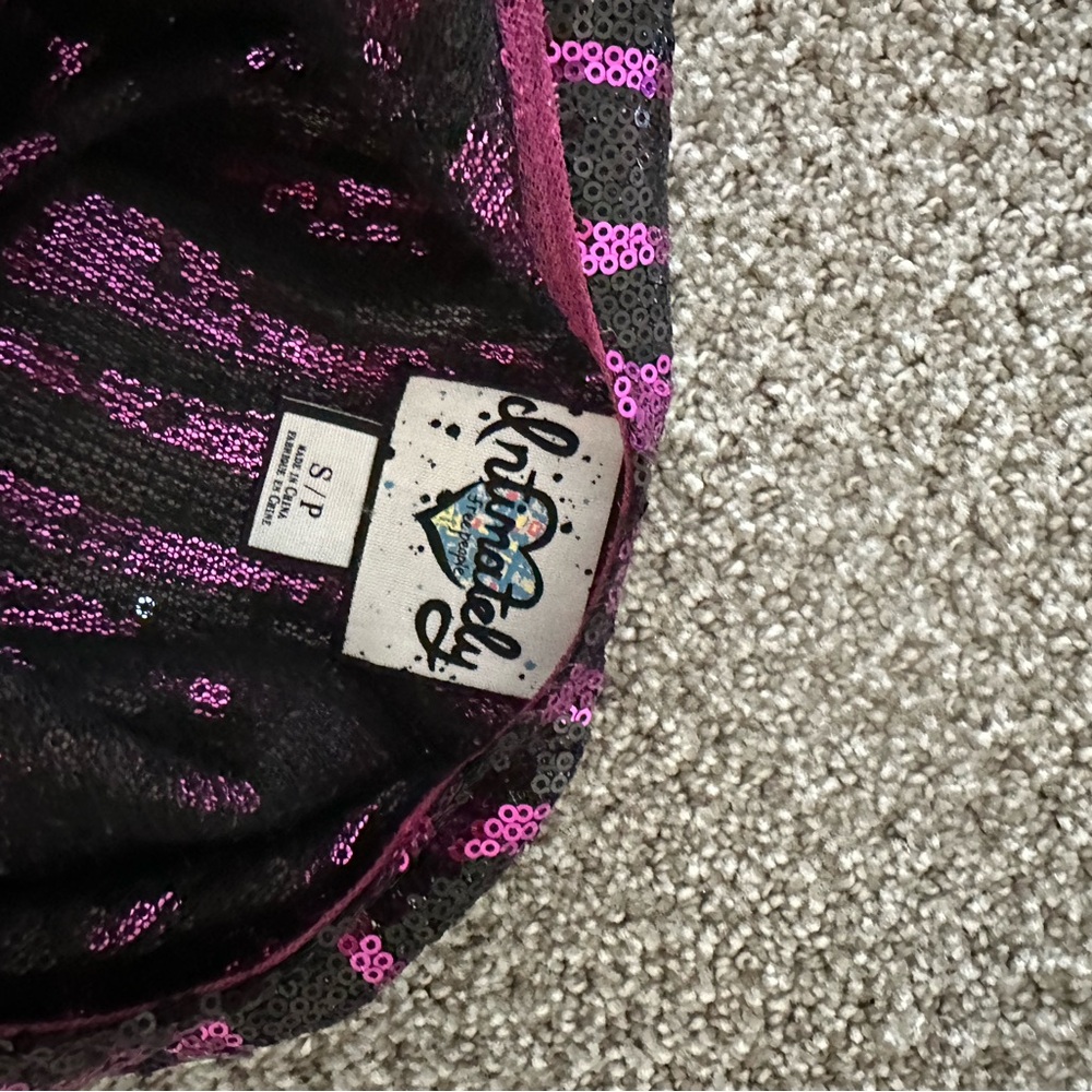 Pink and Black Zebra Print Sequin Dress - Picture 2 of 3